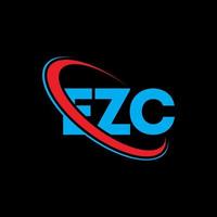 logotipo ez. carta ez. design de logotipo de letra ezc. iniciais ezc logotipo ligado com círculo e logotipo monograma maiúsculo. tipografia ezc para marca de tecnologia, negócios e imóveis. vetor