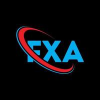 logotipo fxa. carta fxa. design de logotipo de carta fxa. iniciais fxa logotipo ligado com círculo e logotipo monograma em maiúsculas. tipografia fxa para marca de tecnologia, negócios e imóveis. vetor