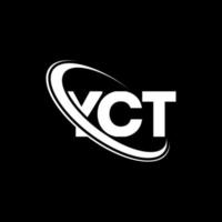 logotipo yct. carta yct. design de logotipo de carta yct. iniciais yct logotipo ligado com círculo e logotipo monograma maiúsculo. yct tipografia para tecnologia, negócios e marca imobiliária. vetor