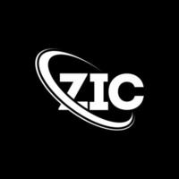zic logotipo. carta zica. design de logotipo de letra zic. iniciais zic logotipo ligado com círculo e logotipo monograma maiúsculo. tipografia zic para marca de tecnologia, negócios e imóveis. vetor