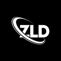 logotipo zld. carta zld. design de logotipo de letra zld. iniciais zld logotipo ligado com círculo e logotipo monograma maiúsculo. zld tipografia para tecnologia, negócios e marca imobiliária. vetor