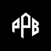 design de logotipo de carta ppb com forma de polígono. ppb polígono e design de logotipo em forma de cubo. modelo de logotipo de vetor hexágono ppb cores brancas e pretas. ppb monograma, logotipo de negócios e imóveis.