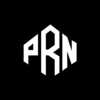 design de logotipo de carta prn com forma de polígono. prn polígono e design de logotipo em forma de cubo. prn hexágono vector logotipo modelo cores brancas e pretas. prn monograma, logotipo de negócios e imóveis.