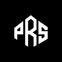 prs carta logotipo design com forma de polígono. prs polígono e design de logotipo em forma de cubo. prs hexágono modelo de logotipo de vetor cores brancas e pretas. prs monograma, logotipo de negócios e imóveis.