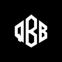 design de logotipo de letra qbb com forma de polígono. qbb polígono e design de logotipo em forma de cubo. qbb modelo de logotipo de vetor hexágono cores brancas e pretas. monograma qbb, logotipo comercial e imobiliário.