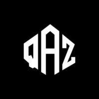 design de logotipo de carta qaz com forma de polígono. qaz polígono e design de logotipo em forma de cubo. qaz hexagon vector logo template cores brancas e pretas. monograma qaz, logotipo de negócios e imóveis.