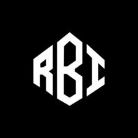 design de logotipo de carta rbi com forma de polígono. rbi polígono e design de logotipo em forma de cubo. modelo de logotipo de vetor hexágono rbi cores brancas e pretas. rbi monograma, logotipo de negócios e imóveis.