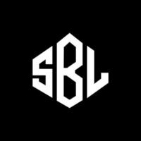 design de logotipo de carta sbl com forma de polígono. sbl polígono e design de logotipo em forma de cubo. modelo de logotipo de vetor sbl hexágono cores brancas e pretas. sbl monograma, logotipo de negócios e imóveis.