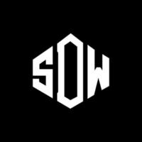 design de logotipo de letra sdw com forma de polígono. sdw polígono e design de logotipo em forma de cubo. modelo de logotipo de vetor sdw hexágono cores brancas e pretas. monograma sdw, logotipo de negócios e imóveis.