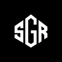 design de logotipo de carta sgr com forma de polígono. sgr polígono e design de logotipo em forma de cubo. modelo de logotipo de vetor sgr hexágono cores brancas e pretas. sgr monograma, logotipo de negócios e imóveis.