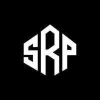 design de logotipo de carta srp com forma de polígono. srp polígono e design de logotipo em forma de cubo. srp hexágono modelo de logotipo de vetor cores brancas e pretas. srp monograma, logotipo de negócios e imóveis.
