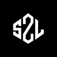 design de logotipo de letra szl com forma de polígono. szl polígono e design de logotipo em forma de cubo. modelo de logotipo de vetor szl hexágono cores brancas e pretas. szl monograma, logotipo de negócios e imóveis.