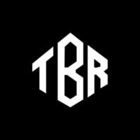 design de logotipo de letra tbr com forma de polígono. tbr polígono e design de logotipo em forma de cubo. modelo de logotipo de vetor hexágono tbr cores brancas e pretas. tbr monograma, logotipo de negócios e imóveis.