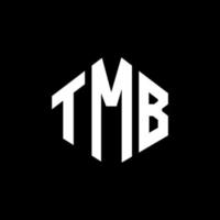 design de logotipo de letra tmb com forma de polígono. tmb polígono e design de logotipo em forma de cubo. modelo de logotipo de vetor hexágono tmb cores brancas e pretas. tmb monograma, logotipo de negócios e imóveis.