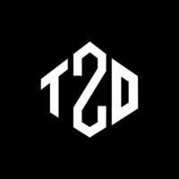 design de logotipo de letra tzo com forma de polígono. tzo polígono e design de logotipo em forma de cubo. modelo de logotipo de vetor tzo hexágono cores brancas e pretas. tzo monograma, logotipo de negócios e imóveis.