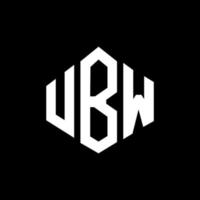 design de logotipo de letra ubw com forma de polígono. design de logotipo em forma de polígono e cubo ubw. modelo de logotipo de vetor hexágono ubw cores brancas e pretas. ubw monograma, logotipo de negócios e imóveis.