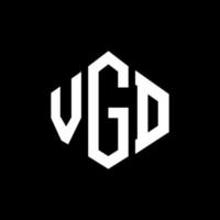 design de logotipo de carta vgd com forma de polígono. vgd polígono e design de logotipo em forma de cubo. modelo de logotipo de vetor hexágono vgd cores brancas e pretas. monograma vgd, logotipo de negócios e imóveis.