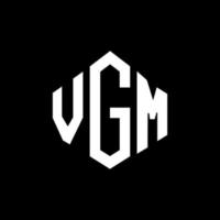 design de logotipo de carta vgm com forma de polígono. vgm polígono e design de logotipo em forma de cubo. modelo de logotipo de vetor hexágono vgm cores brancas e pretas. monograma vgm, logotipo de negócios e imóveis.