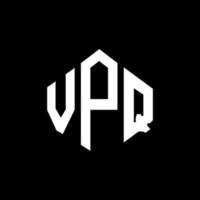 design de logotipo de letra vpq com forma de polígono. vpq polígono e design de logotipo em forma de cubo. vpq hexágono modelo de logotipo de vetor cores brancas e pretas. monograma vpq, logotipo de negócios e imóveis.