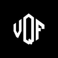 design de logotipo de letra vqf com forma de polígono. vqf polígono e design de logotipo em forma de cubo. vqf hexágono modelo de logotipo de vetor cores brancas e pretas. monograma vqf, logotipo comercial e imobiliário.