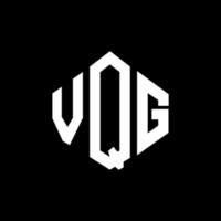 design de logotipo de letra vqg com forma de polígono. vqg polígono e design de logotipo em forma de cubo. vqg hexágono modelo de logotipo de vetor cores brancas e pretas. monograma vqg, logotipo de negócios e imóveis.