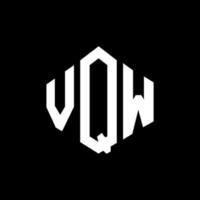 design de logotipo de letra vqw com forma de polígono. vqw polígono e design de logotipo em forma de cubo. vqw hexágono modelo de logotipo de vetor cores brancas e pretas. monograma vqw, logotipo comercial e imobiliário.