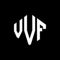 design de logotipo de carta vvf com forma de polígono. vvf polígono e design de logotipo em forma de cubo. modelo de logotipo de vetor hexágono vvf cores brancas e pretas. monograma vvf, logotipo comercial e imobiliário.