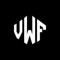 design de logotipo de carta vwf com forma de polígono. polígono vwf e design de logotipo em forma de cubo. modelo de logotipo de vetor hexágono vwf cores brancas e pretas. monograma vwf, logotipo de negócios e imóveis.