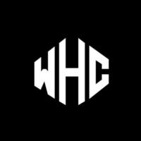 design de logotipo de carta whc com forma de polígono. whc polígono e design de logotipo em forma de cubo. whc modelo de logotipo de vetor hexágono cores brancas e pretas. whc monograma, logotipo de negócios e imóveis.