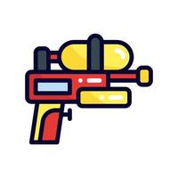 ícone de estilo de linha cheia de pistola de água. ilustração vetorial para design gráfico, site, app vetor