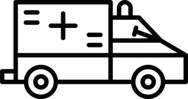 ícone de contorno de ambulância vetor