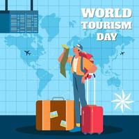 conceito de dia mundial do turismo vetor