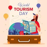 dia mundial do turismo vetor