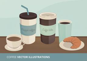 Ilustrações do vetor do café