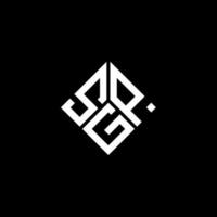 design de logotipo de carta sgp em fundo preto. conceito de logotipo de carta de iniciais criativas sgp. design de carta sgp. vetor