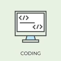 codificação html na moda vetor