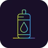 ícone de gradiente de garrafa de água vetor