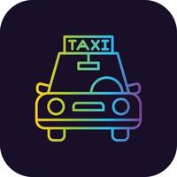 ícone de gradiente de táxi vetor