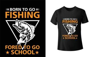 design de camiseta de pesca vetor