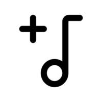 ícone de música com estilo de contorno vetor