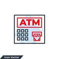 ilustração em vetor logotipo ícone atm. insira o ícone do cartão, crédito, modelo de símbolo de débito para coleção de design gráfico e web