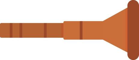 ícone plano de didgeridoo vetor