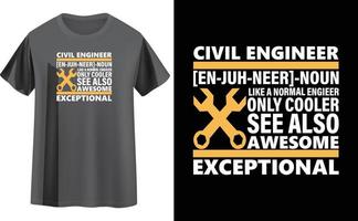 design de camiseta engenheiro vetor