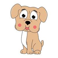 gráfico de desenho animado animal cão bonito vetor