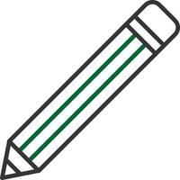 lápis de linha de duas cores vetor
