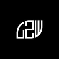 lzw carta design.lzw carta logo design em fundo preto. conceito de logotipo de letra de iniciais criativas lzw. lzw carta design.lzw carta logo design em fundo preto. eu vetor