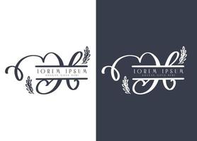 modelo de design de logotipo floral minimalista letra k vetor