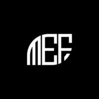 design de logotipo de carta mef em fundo preto. conceito de logotipo de letra de iniciais criativas do mef. design de letra mef. vetor