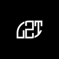 design de logotipo de letra lzt em fundo preto. lzt conceito de logotipo de letra de iniciais criativas. design de letra lzt. vetor
