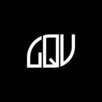 design de logotipo de letra lqu em fundo preto. lqu conceito de logotipo de letra de iniciais criativas. design de letra lqu. vetor